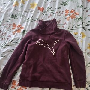 Puma Burgundy Pullover with Iconic Emblem